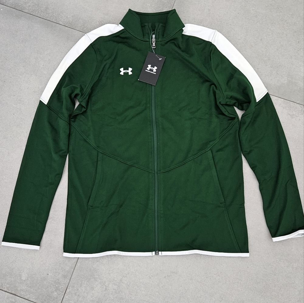 Under Armour Womens Rival Knit Jacket Full Zip Running Track Pockets